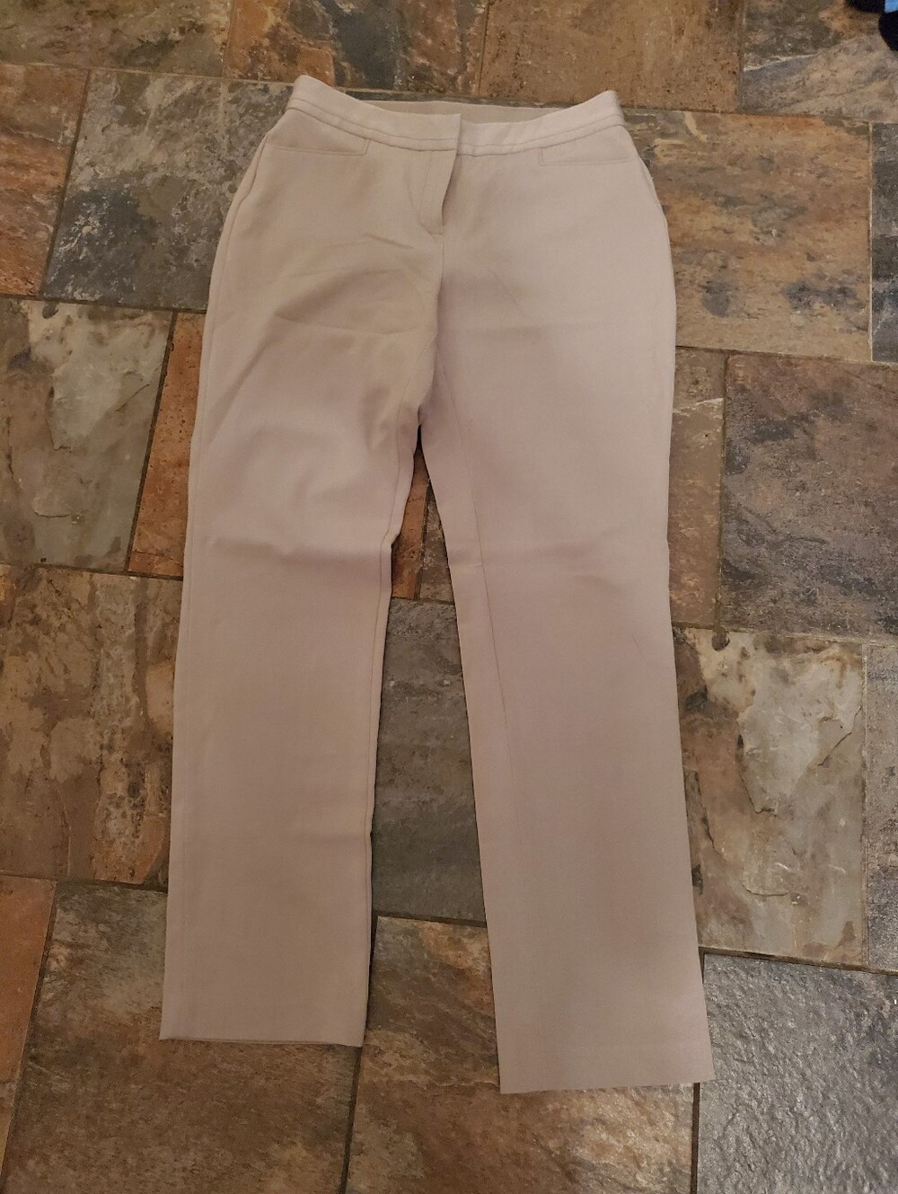 Rafaella Straight-Leg Dress Pants in Light Taupe Size 8 Preowned